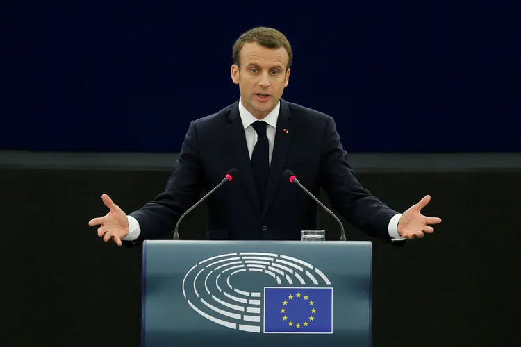 Macron: o presidente francês afirmou que o bloco está funcionando com dificuldades e precisa de reformas (Vincent Kessler/Reuters)