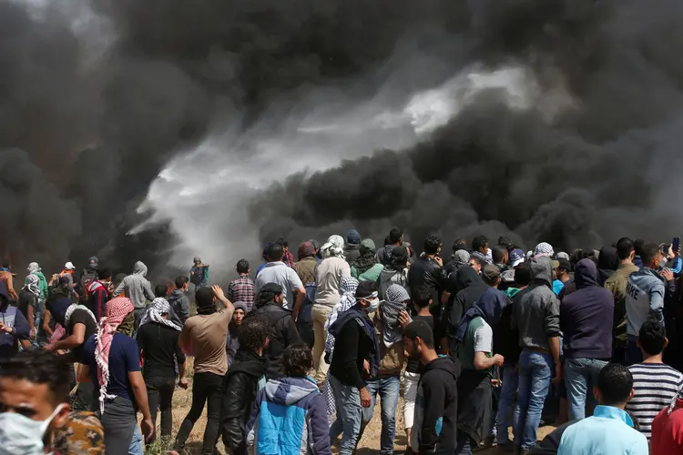 Grande Marcha do Retorno: palestinos pedem retorno dos refugiados (Mohammed Salem/Reuters)