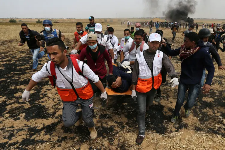 Gaza: o jovem de 15 anos morreu após ser atingido por um tiro no abdômen (Ibraheem Abu Mustafa/Reuters)
