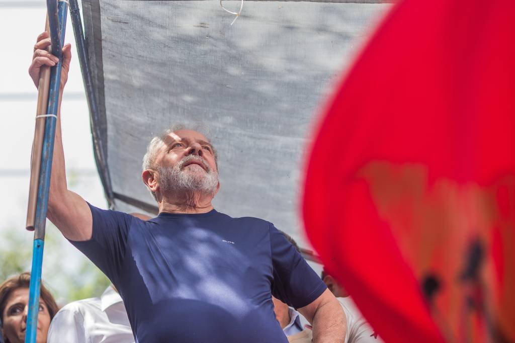 Lula: ex-presidente está preso na sede da Polícia Federal, na capital paranaense, desde 7 de abril (Victor Moriyama/Getty Images)