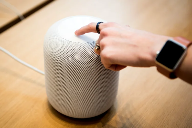 HomePod: produto recém-lançado da Apple não animou consumidores (Mark Kauzlarich/Bloomberg)