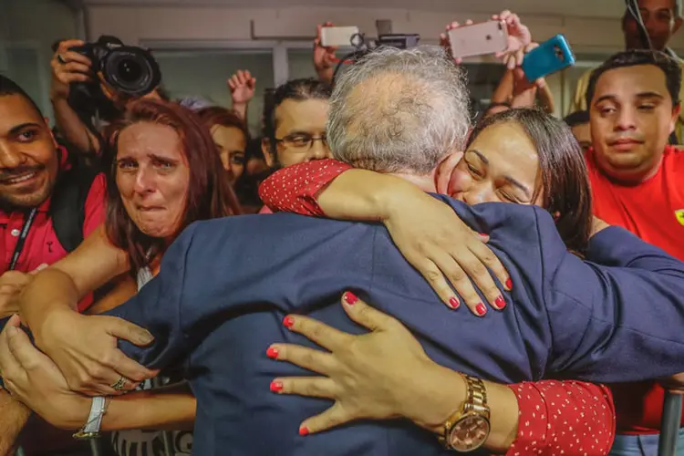 Lula: o ex-presidente passou a madrugada no Sindicato dos Metalúrgicos de São Bernardo do Campo, na Grande São Paulo (Ricardo Stuckert/Lula/Facebook/Divulgação)