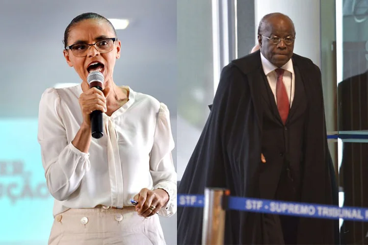 Marina Silva e Joaquim Barbosa: ex-ministro quer fazer uma chapa entre os dois (Montagem Site Exame/Agência Brasil)