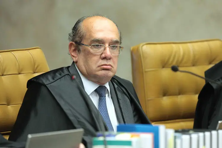 Ministro Gilmar Mendes, durante sessão que julga o HC do ex-presidente Lula, dia 04/04/2018 (Carlos Moura/SCO/STF/Divulgação)