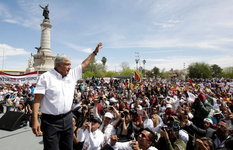 Obrador: populista de esquerda está na dianteira da disputa eleitoral mexicana, com 40% das intenções de voto