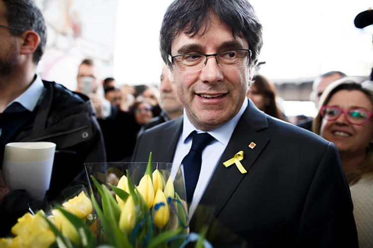 Puigdemont: o líder catalão está na Alemanha aguardando a extradição para a Espanha (Carsten Koall/Getty Images)