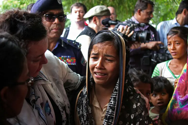 Rohingyas que saíram de Mianmar após onda de violência  (/Michelle Nichols/Reuters)