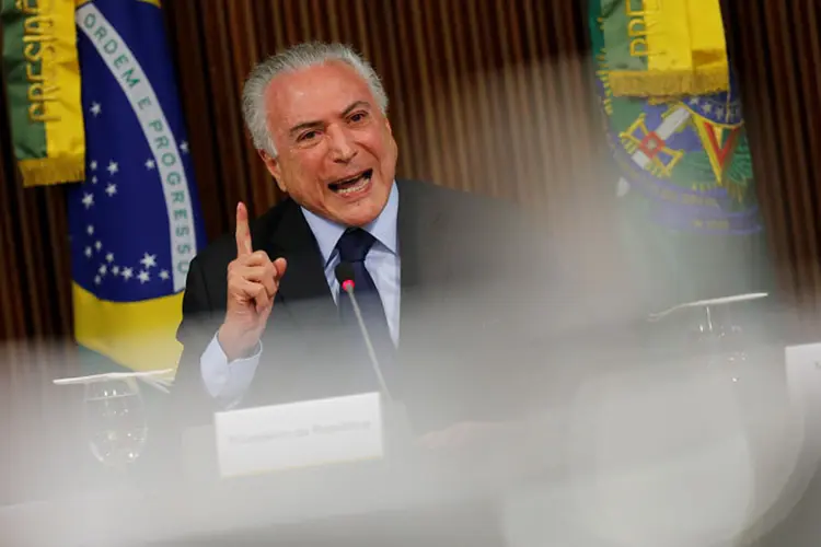 Michel Temer: “Nós ousamos fazer, nós enfrentamos temas difíceis, complicados que ganharam naturalmente muita oposição e uma atividade contestatória” (Adriano Machado/Reuters)