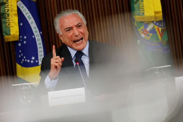 Michel Temer: “Nós ousamos fazer, nós enfrentamos temas difíceis, complicados que ganharam naturalmente muita oposição e uma atividade contestatória” (Adriano Machado/Reuters)