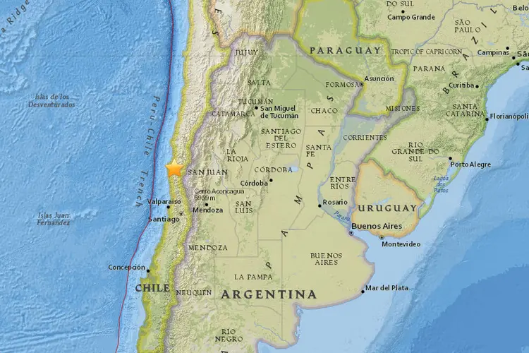 Chile: a região de Coquimbo foi afetada por um terremoto de magnitude 8,4 em 2016 (Earthquak/Reprodução)