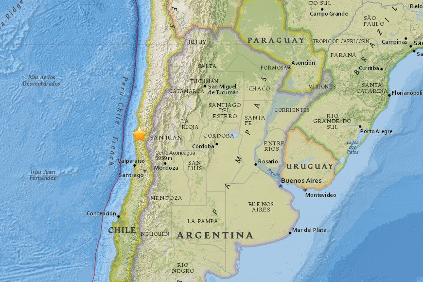 Tremor de magnitude 5,3 atinge 2 regiões do norte do Chile