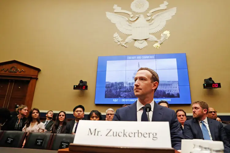 Mark Zuckerberg na Câmara dos EUA (Leah Millis/Reuters)