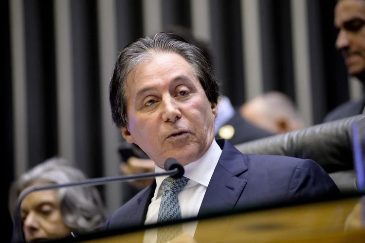 Imagem de arquivo de Eunício Oliveira: presidente do Congresso diz que Orçamento será votado na semana que vem (Jefferson Rudy/Agência Brasil)