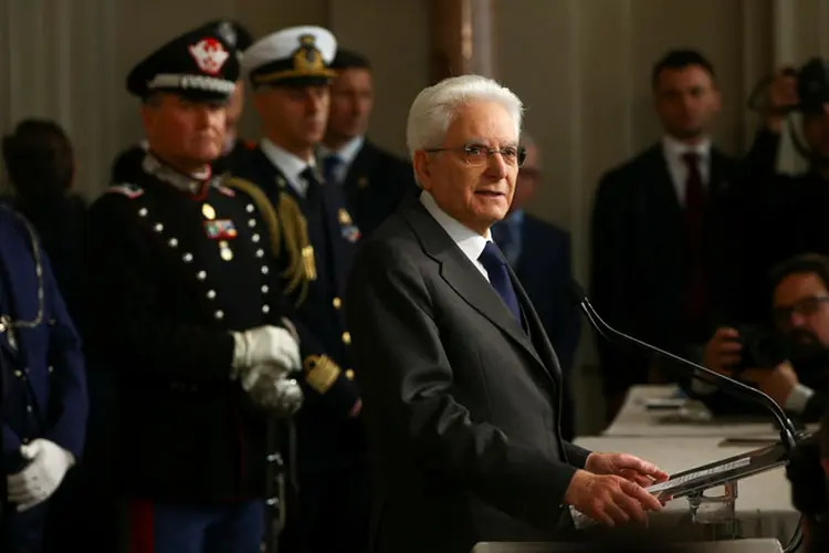 Mattarella: os políticos estão negociando a formação do governo desde março (Tony Gentile/Reuters)