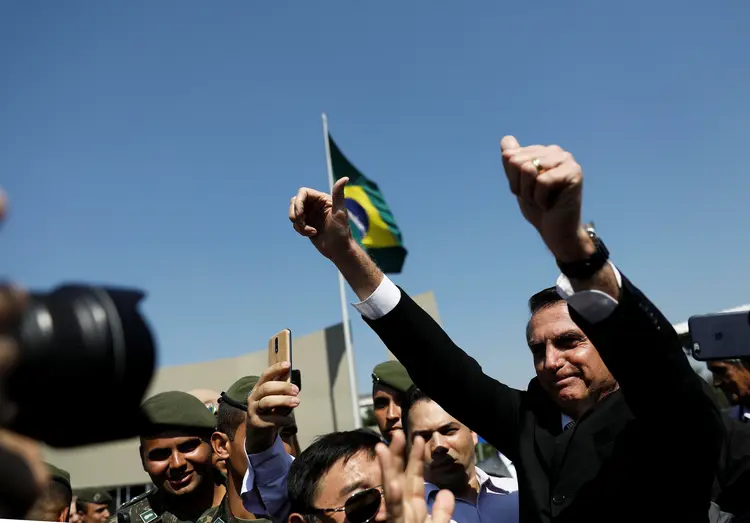 Jair Bolsonaro: pré-candidato à Presidência da República pelo PSL é esperado para o evento às 15 horas, na praça Heróis da FEB (Nacho Doce/Reuters)