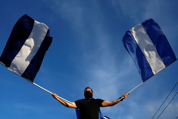 Protestos contra o presidente Daniel Ortega, da Nicarágua (REUTERS/Oswaldo Rivas/Reuters)