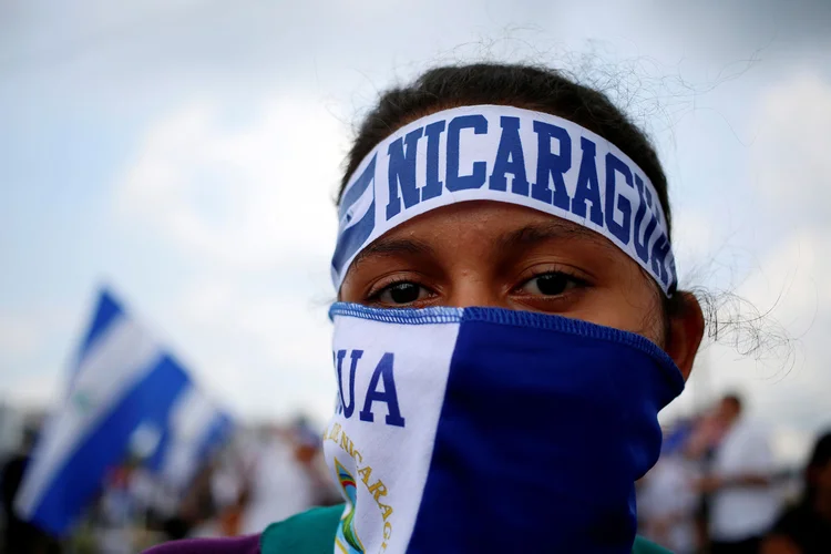 Nicarágua: sanções afetam oficiais da Polícia Nacional, funcionários municipais e um funcionário do Ministério da Saúde do país (Oswaldo Rivas/Reuters)