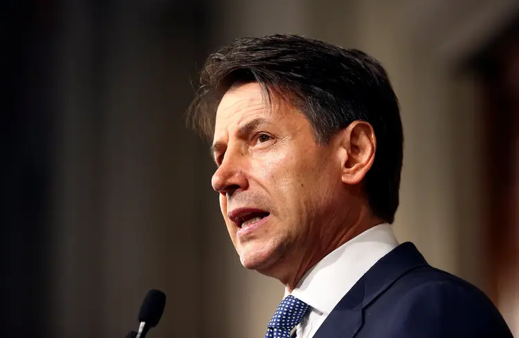 O primeiro-ministro Giuseppe Conte: ele terá a seu lado os líderes dos dois partidos (Alessandro Bianchi/Reuters)