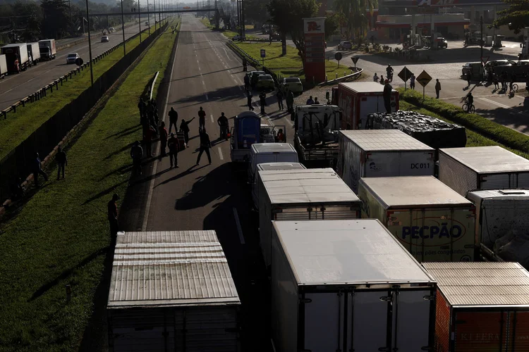 Caminhoneiros: a situação dos bloqueios já foi dispersada (Ricardo Moraes/Reuters)