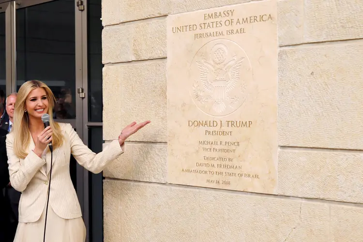 Ivanka Trump inaugura embaixada americana em Jerusalém: jornal NYT chamou a cerimônia de "vergonhosa" (Ronen Zvulun/Reuters)
