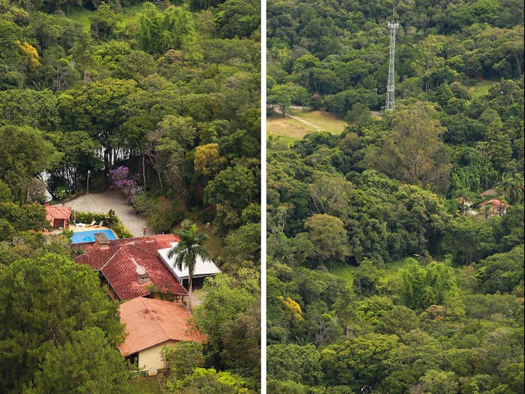 Sítio em Atibaia: local foi alvo de investigações da Operação Lava Jato (Montagem/VEJA)