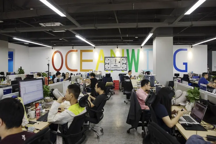 O escritório da Anker, em Shenzhen, na China  (Qilai Shen/Bloomberg)