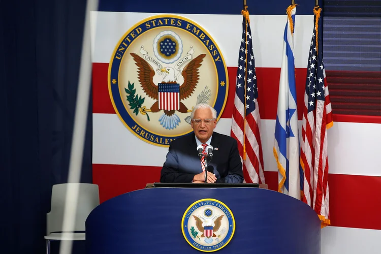 Jerusalém: representantes americanos e israelenses participaram da inauguração, ignorando a reprovação internacional (Ronen Zvulun/Reuters)