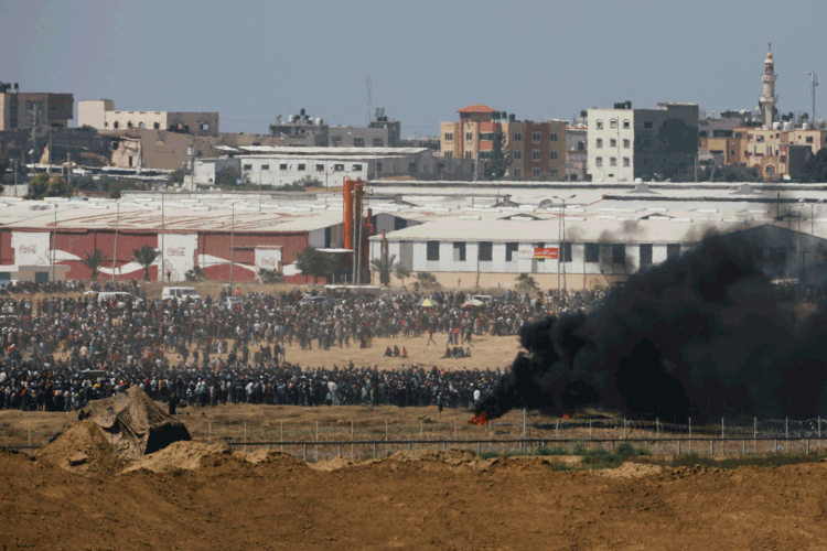 Jerusalém: protestos deixaram 52 palestinos mortos e 2 mil feridos em em dia de inauguração da nova embaixada americana na cidade (Amir Cohen/Reuters)