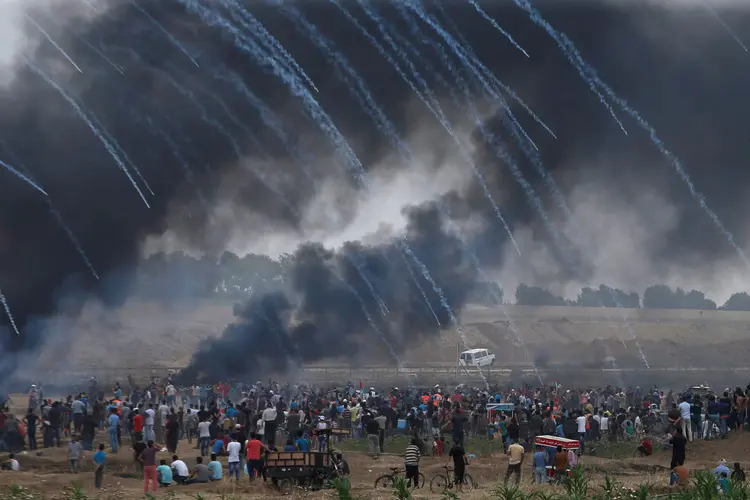 Gaza: cerca de 60 pessoas morreram e mais de 2 mil ficaram feridas (Mohammed Salem/Reuters)