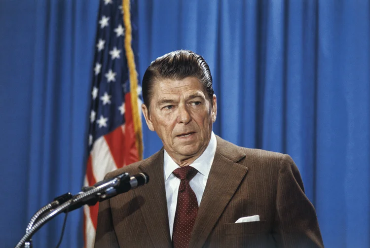 Ronald Reagan: republicano foi o último a vencer em redutos democratas (Bettmann/Getty Images)