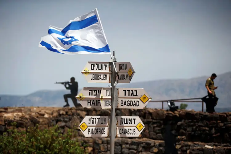 Base israelense na Síria: o ataque da noite passada foi um dos mais graves contra a soberania israelense, disse um porta-voz (Ronen Zvulun/Reuters)