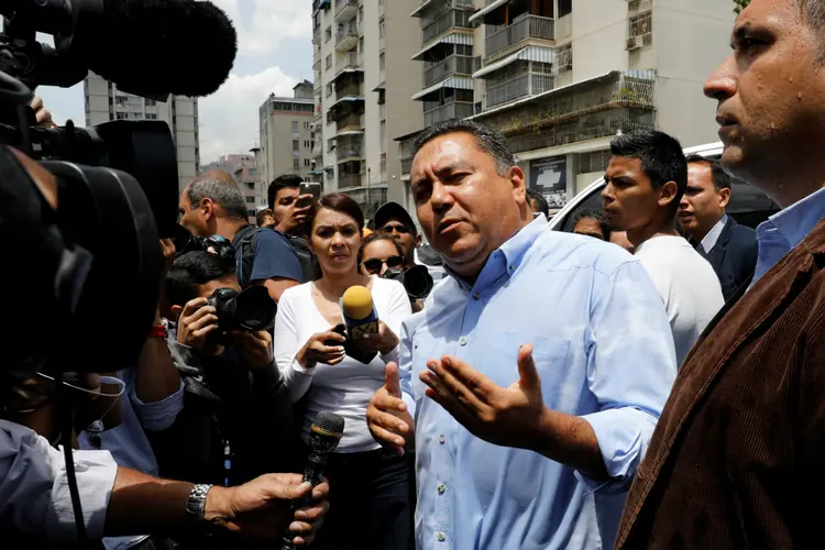 Javier Bertucci, ccandidato venezuelano do partido "Esperanza por el Cambio" em Caracas, Venezuela: empresário de 48 anos aparece colado em Henri Falcón com cerca de 20% das intenções de voto (Carlos Jasso/Reuters)