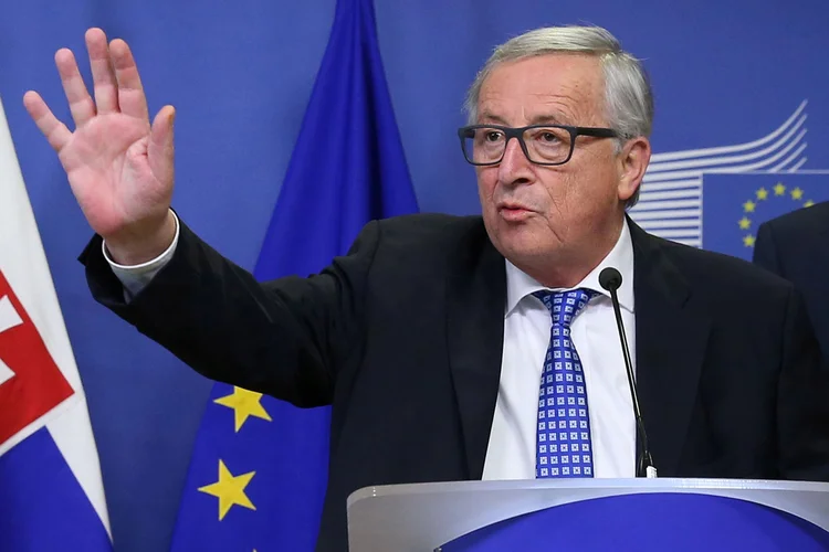 Juncker: o representante da Comissão Europeia criticou a saída dos EUA do acordo nuclear do Irã (Francois Walschaerts/Reuters)