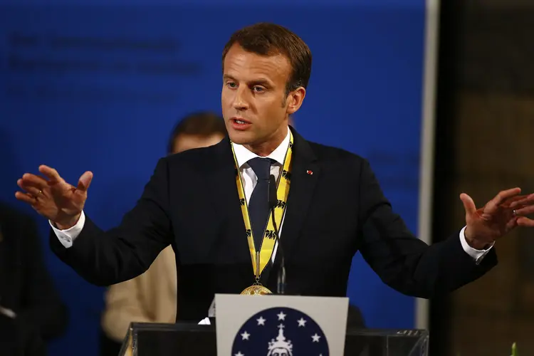 Macron: o presidente francês falou sobre a manutenção da paz na Europa por 60 anos (Wolfgang Rattay/Reuters)