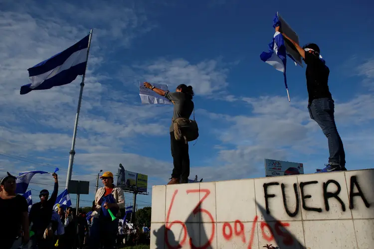 Manifestações na Nicarágua: diálogo mantido entre o governo e a oposição busca uma saída pacífica a protestos iniciados em 18 de abril (Oswaldo Rivas/Reuters)