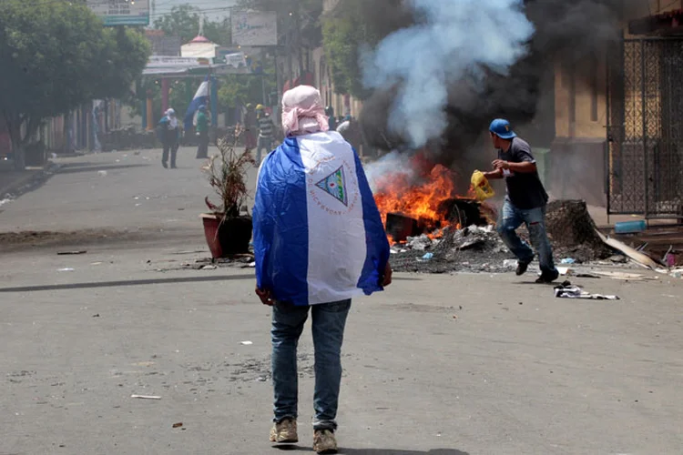 Nicarágua: organizações humanitárias informam que o número de mortos varia entre 58 e 65 em manifestações registradas na capital do país desde 25 de abril (Oswaldo Rivas/Reuters)