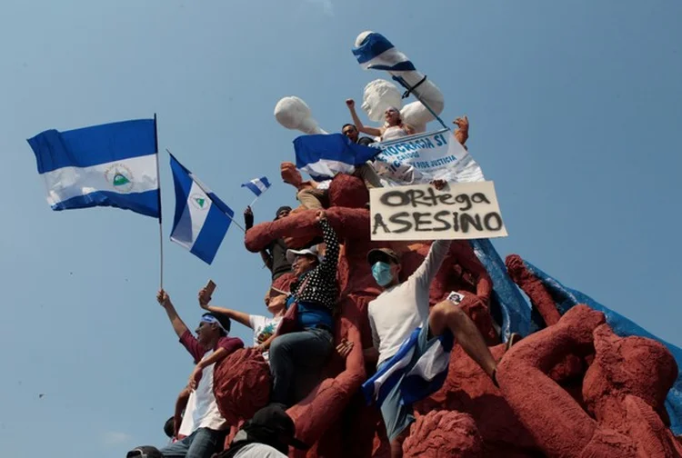 Nicarágua: oposição também pede saída da vice-presidente, a mulher do presidente Ortega, Rosario Murillo (Oswaldo Rivas/Reuters)