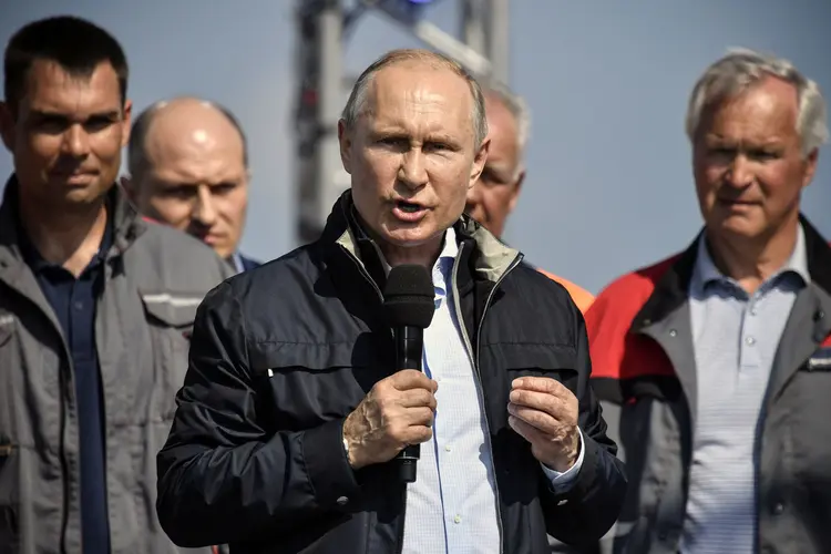 Putin: mais de mil pessoas foram presas nos protestos contra a posse de Putin no dia 5 de maio (Alexander Nemenov/Reuters)