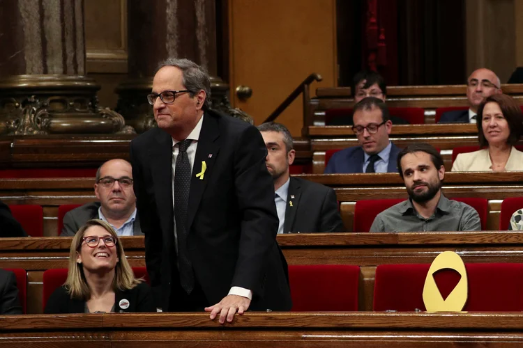 Quim Torra: "Sem precondições, vamos falar sobre tudo, mas vamos conversar" (Albert Gea/Reuters)