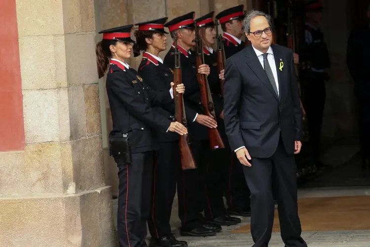 Quim Torra: o candidato foi indicado por Puigdemont, que está na Alemanha aguardando o pedido de extradição (Albert Gea/Reuters)