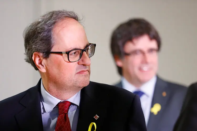 A Catalunha não tem um governo próprio desde de outubro quando o Executivo espanhol destituiu o gabinete separatista de Puigdemont (Hannibal Hanschke/Reuters)