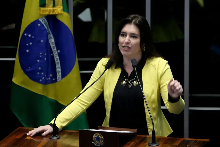 Simone Tebet: "É uma eleição atípica, onde qualquer candidato com 12% as intenções de voto já está no segundo turno com o outro candidato" (Wilson Dias/Agência Brasil)
