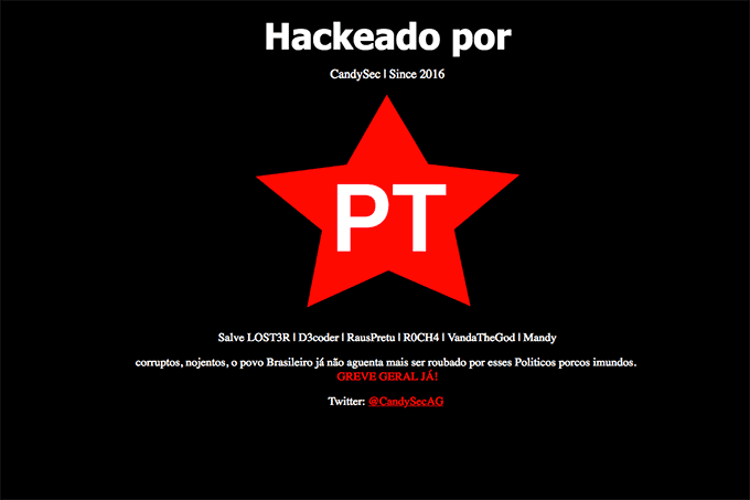 Site do PT é hackeado e mostra mensagem de apoio à greve dos caminhoneiros