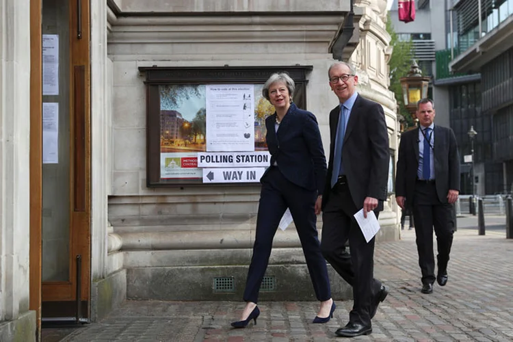 May: os conservadores parecem ter conseguido preservar suas fortalezas históricas em Londres (Hannah McKay/Reuters)