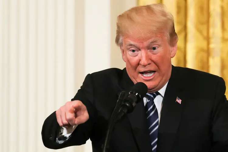 Donald Trump: presidente americano impôs em março os aumentos de tarifas de importação do aço e do alumínio (Kevin Lamarque/Reuters)
