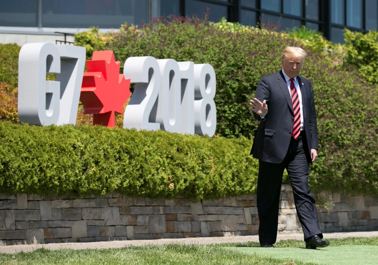 Trump se reúne pela primeira vez com os países aliados depois de aplicar tarifas do aço (Christinne Muschi/Reuters)