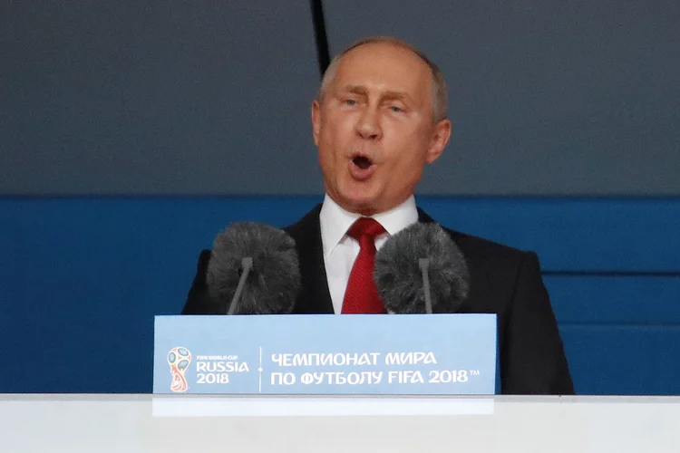 Putin discursa na abertura da Copa: nos últimos 30 dias, prisões foram feitas sob a justificativa de resguardar a segurança da Copa do Mundo (Christian Hartmann/Reuters)