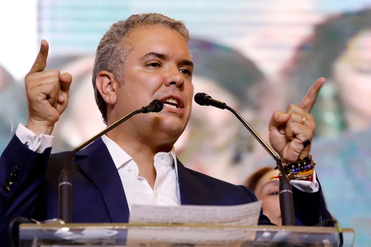 Iván Duque: "Parte do fortalecimento do sistema interamericano é respaldar a Carta Democrática (da OEA) como instrumento regional para a promoção e o fortalecimento da democracia" (Nacho Doce/Reuters)