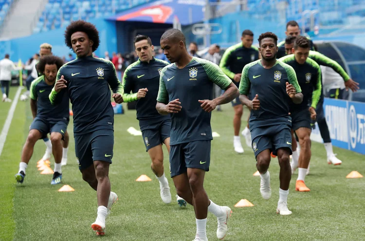 Brasil entrará em campo para a partida de sexta-feira contra a Costa Rica com a mesma equipe titular que enfrentou a Suíça (Henry Romero/Reuters)