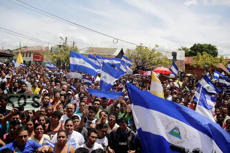 Nicarágua: desde 18 abril, há protestos diários em várias cidades do país (Jorge Cabrera/Reuters)